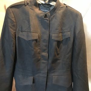 Banana Republic Black Military style fitted jacket